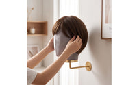 Mannequin Head Display Stand Velvet Covered Wall Attached Mannequin Head Lightweight Hat Display with Metal Hook for Salons