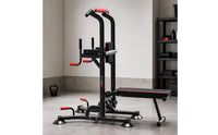 Strength Training Station with Bench Multifunctional Adjustable Strength Training Station Freestanding Pull up Bar with Bench for Fitness Enthusiasts