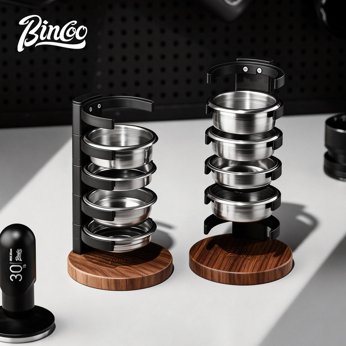 Bincoo Coffee Filter Basket Storage Rack 58mm for Espresso Accessories