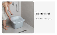 Waterproof Backless Shower Seat Non-Slip Bathing Chair Lightweight Bathroom Safety Equipment High Load Capacity for Women, Disabled Individuals, Post-Surgery Patients, Bathtub, Home