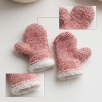 Miniature Knit Mitten Ornaments Handmade Mitten Ornaments Mini Knitted Mittens with Cuffs Small for Decorators