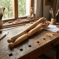 Wooden Mannequin Arm Poseable Wooden Mannequin Arms with Hands Articulated Articulated Hand Model for Illustrators, Jewelers, Sketching, Art Studio