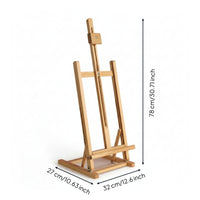 Portable Wooden Tabletop Easel Compact Tabletop Painting Easel Easy to Store Drawing Stand Stable for Artists, Students, Beginners, Home Workspace, Studio, Classroom