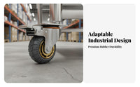 Wear Resistant 4 Inch Swivel Caster Anti-Slip Heavy Duty Caster Wheel Quiet Operation for Workshop Professionals, Factory, Indoors, Outdoors