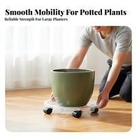 Plant Pot Mover with Wheels Rotating Casters Plant Cart Pot Base for Gardeners, Seniors, Indoor, Garden