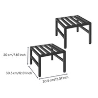 2 Pieces Metal Plant Stand Heavy Duty Furniture Space Saving for Garden, Balcony