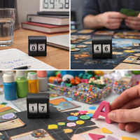 Tabletop Score Tally No Required Wellness Meter Counter Easy to Read Display Manual Digit Counter for Board Enthusiasts, Habit Tracking, Warehouse