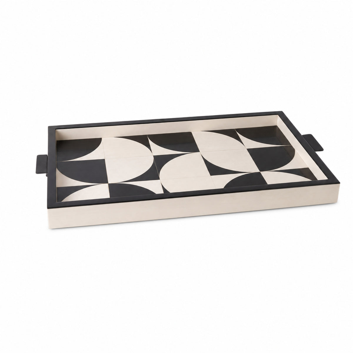 Serving Tray with Handles Smooth Bar Tray Large for Tabletop