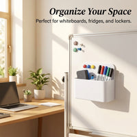 Whiteboard Marker Organizer for Fridge Locker Desk Storage Box for Office Classroom, Wall Mounted Pen Holder