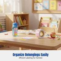 Cartoon Name Stickers, Waterproof, Tear-Resistant, Handwriting Labels, No-Residue, Cute Creature, School, Mug, Book, Kids