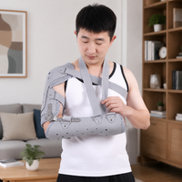 Elbow Brace Post-Op Shoulder Support Universal Gray Padded for Fracture Recovery