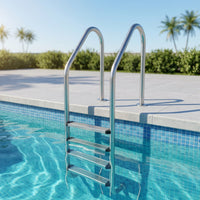 Stainless Steel Pool Ladder Polished Pool Ladder with Non-Slip Steps Resistant for Homeowners, Swimming Pools
