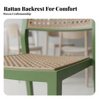 Stackable Plastic Woven Chair Modern Minimalist design Dining Seat Ergonomic support structurerest Seating Furniture Easy Assembly for Homeowners, Restaurant Owners, Interior Decorators