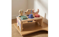Wooden Tool Bench Toy Fine Motor Skills Animal-Shaped Tool Toy Hand-Eye Coordination Kids Workbench for Young Children