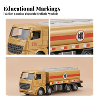 Printed Striping Alloy Tanker Truck Fuel Markings Die-Cast Tanker Truck Long Body