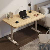 Height Adjustable Desk Stable Structure Simple Bedside Desk Sturdy Construction Manual Lift Study Table for Students, Kids, Bedroom, Dorm Room