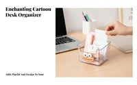 Clear Flat Storage Box Space-Saving Desktop Organizer particle-proofresistant for Desk, Home