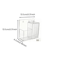 Transparent Two-Compartment Storage Dispenser Clear Face Mask Dispenser Mounting Hardware Bottle Holder Box Multi Purpose