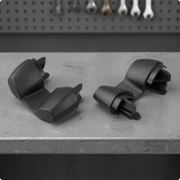 2 Pieces Matched Pair Bike Rack End Plug ABS Plastic Roof Rack End Plug Black Curved Cap Piece Molded