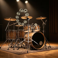 Mountable Hi-Hat Shaker Jingling Hi-Hat Tambourine Bright Tambourine Attachment Compact for Drummers, Percussionists, Live Performances, Rehearsal