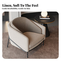 Light Luxury design Upholstered Armchair Comfortable Seat Upholstered Tub Chair Modern Design Seating Furniture long-lasting Frame for Interior Designers, Business Owners, Hotel Lobby, Reception Area, Living Room, Bedroom