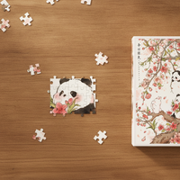 New 1000-Piece Cartoon Panda Jigsaw Puzzle for Adults, Summer Lotus Pond Design, Stress Relief Educational Toy