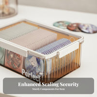 Clear badge Storage Container Transparent Clear-Lid Collectible Case debrisresistant