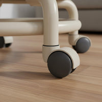 Low Round Stool with Wheels Multifunctional Low Round Rolling Stool Padded Creeper Seat Easy to Install Small Footstool