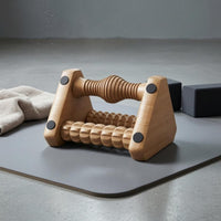 Compact Foot Massage Roller portable Wellness Tool Wood