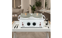 Dual Adjustable Temperature Depilatory Warmer Professional Double Pot Depilatory Warmer Variable Heating Electric