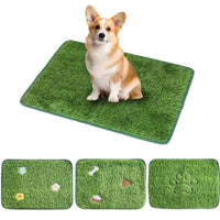 Washable Embroidered Anti-Slip Pet Grass Mat for Balcony Toilet