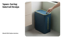 Trash Can Space Saving Lavatory Garbage Can Modern Design Narrow Space Garbage Bin for Homeowners, Pet Owners, Bedroom, Living Room, Kitchen