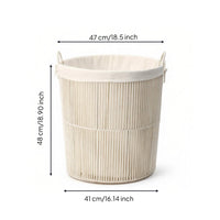 Laundry Hamper Sturdy Cotton Rope Hamper Woven for Bedroom, Nursery, Homeowners