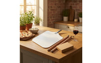 Pizza Peel with Wooden Handle Easy to Clean Aluminum Pizza paddleResistant for Home Cooks