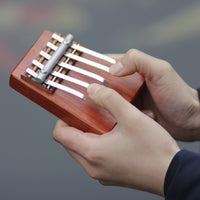 5 Note Thumb Piano Portable Acacia WoodCompact Musical Instrument for Beginners, Music