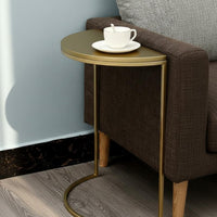 Half Curved Side Table Nordic Design Semi Circle Sofa Table Modern Minimalist Living Room Furniture for Small Areas, Bedroom