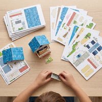3D Paper Puzzle DIY Miniature House Model Kit Educational Gift Toy