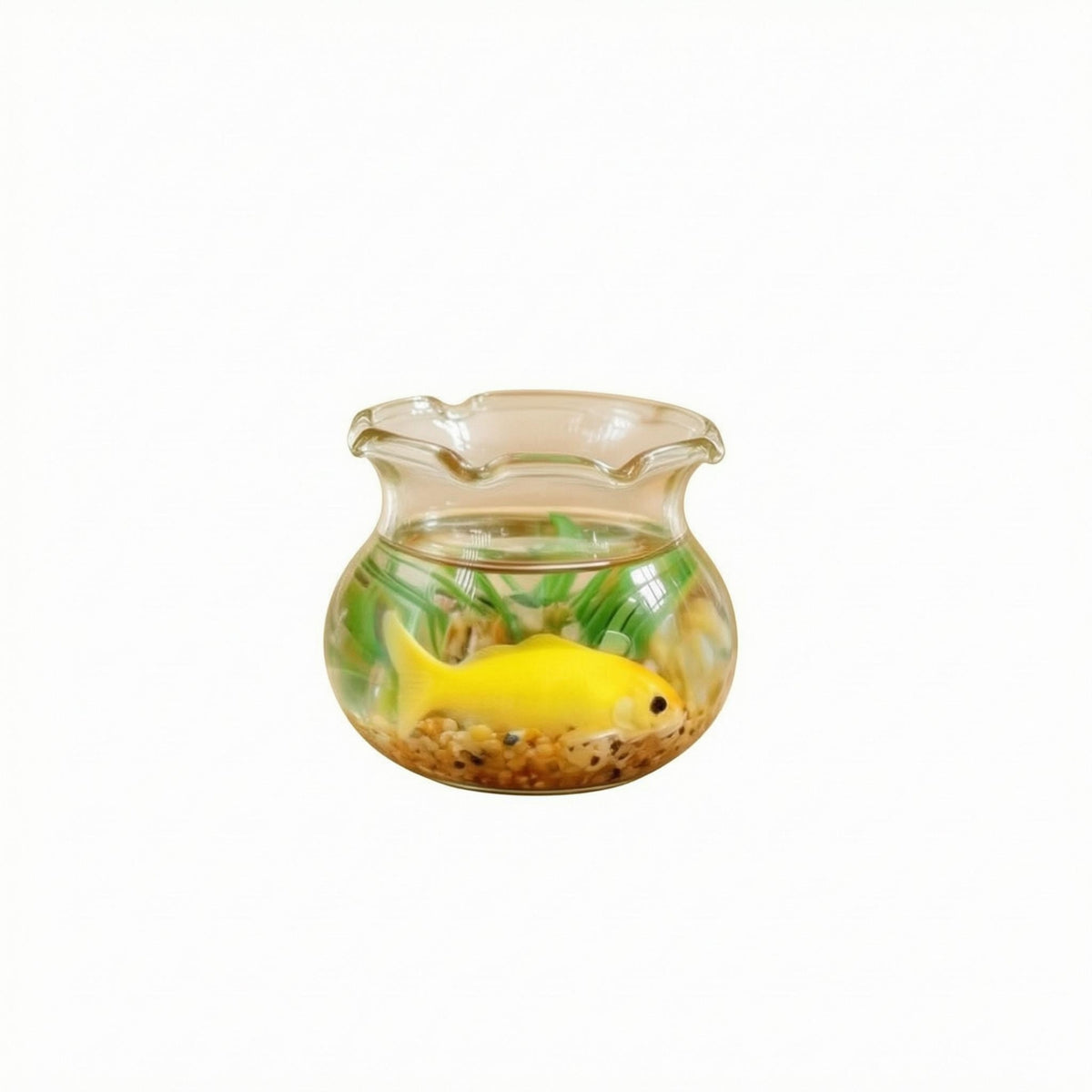 Dollhouse Aquatic Aquarium Flared Rim Mini Aquatic Bowl Mini Bowl Aquarium Clear Finish Scale Aquarium Realistic Look