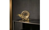 Decorative Clock Gold Finish Clock with Roman Numerals Silver-Toned for Nightstand