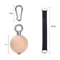 Smooth Finish Wood Grip Ball Ergonomic Pull-up Grip Ball Easy to Install Pull up Handles Sweat Absorbing
