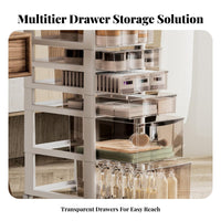 Rolling Makeup Trolley particle-proofresistant Top Multi-Drawer cosmetic Trolley Space-Saving
