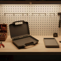 Integrated Handle Plastic Tool Case Portable Hard Shell Equipment Case Long-Lasting for Technicians, DIY Enthusiasts, Workshop, Travel