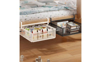 No Drilling Required Under Bed Slide-out Drawer Easy Installation Punch-without Drilling Under Bed Rack Rust-Resistant Clamp-on Desk Drawer Heavy Duty for Students