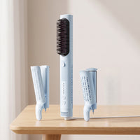 Multifunctional 3-in-1 Hair Styler Adjustable Heat Settings Hair Styling Tool with Interchangeable Heads Swivel Cord Appliance Negative Ion for Women, Travelers, Home