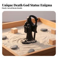 Reaper Statue Gothic Decor Death God Figurine Resin Craft Reaper Figurine for Goth Aesthetic Fans, Halloween Enthusiasts, Game Room