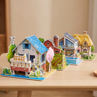 3D Paper Puzzle DIY Miniature House Model Kit Educational Gift Toy