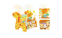 Educational Wooden Giraffe Toy Educational Wooden Bead Maze Sensory Bead Maze Colorful for Preschoolers