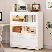 Cabinet with Flip-up Doors Minimalist Metal Storage Cabinet Sturdy Metal Storage Organizer for Living Room, Study