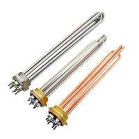DN40 Hex Flange Immersion Heater for Water Tank Boiler, High Power Stainless Steel Heating Element