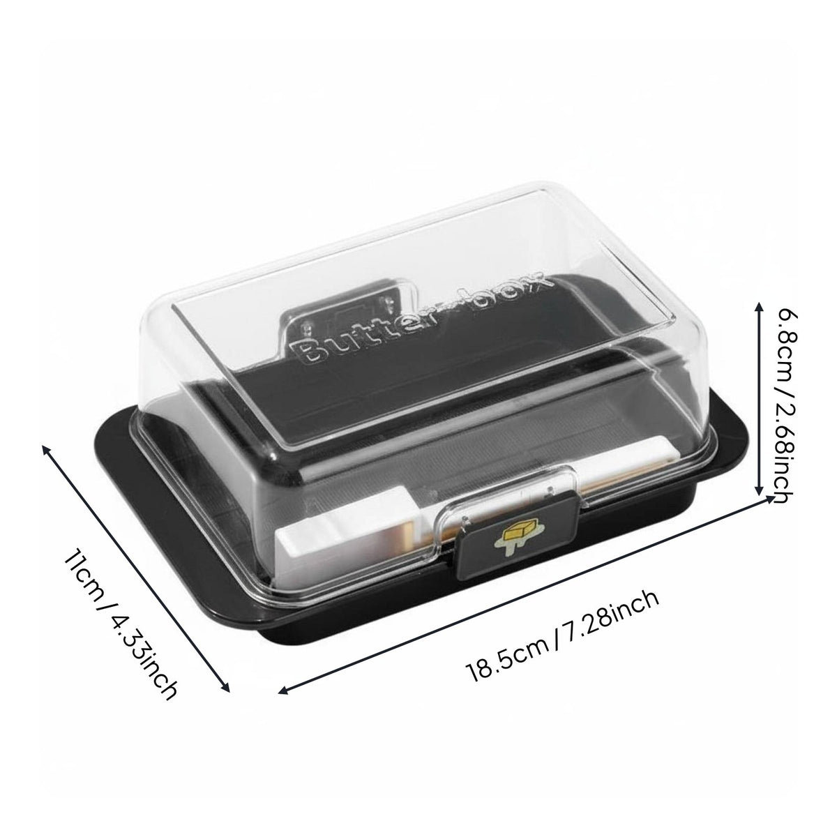 Food Grade Material Butter Cutter Box High Temperature Resistant Butter Container with Cutter Easy to Clean for Kitchen, Countertop